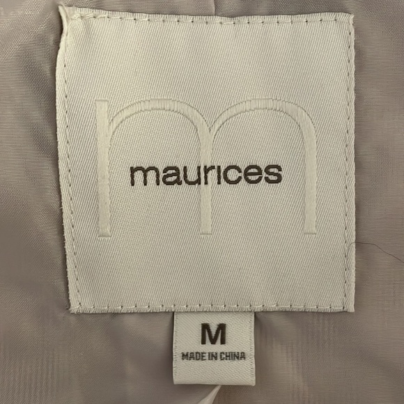 Maurices Vest Faux Fur Beige Cream Zip Closure Boho Chic Mobwife Preppy Medium - Picture 4 of 8